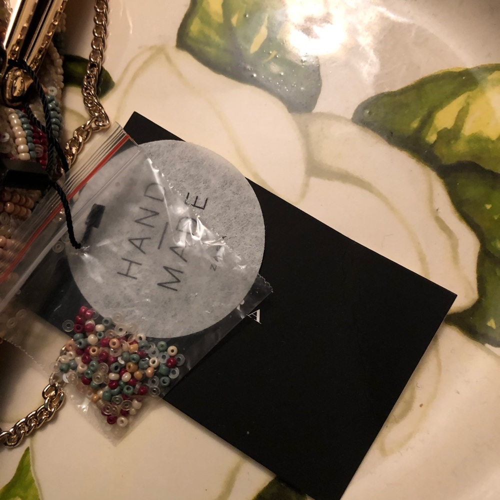 Zara Beaded Crossbody bag with clasp NWTS - Picture 5 of 7